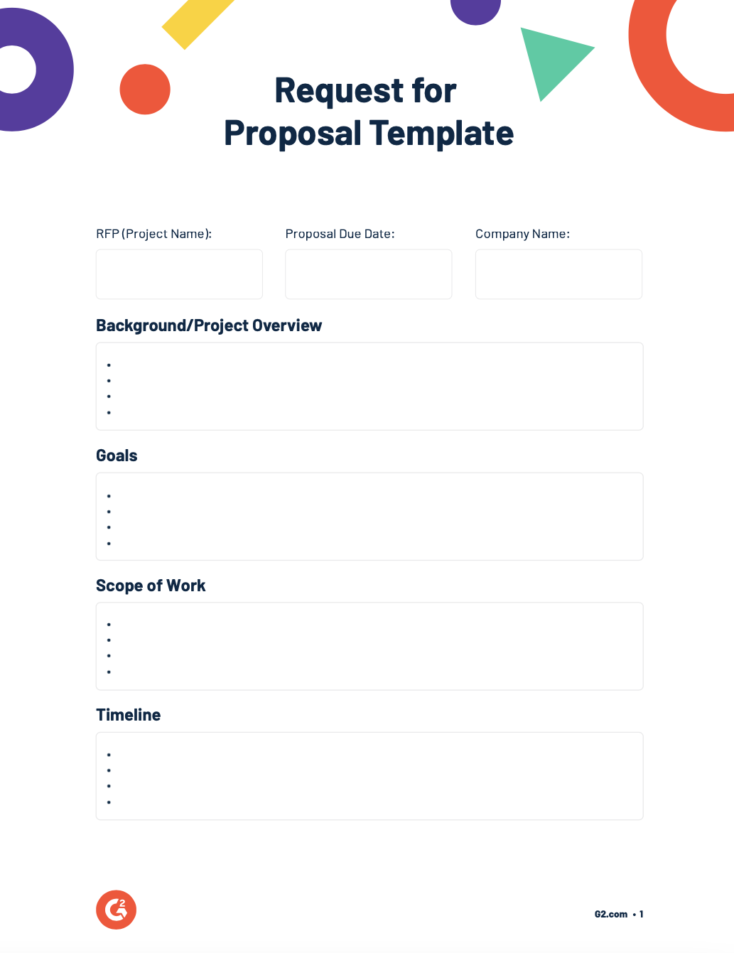 How To Write A Request For Proposal RFP Free Template 